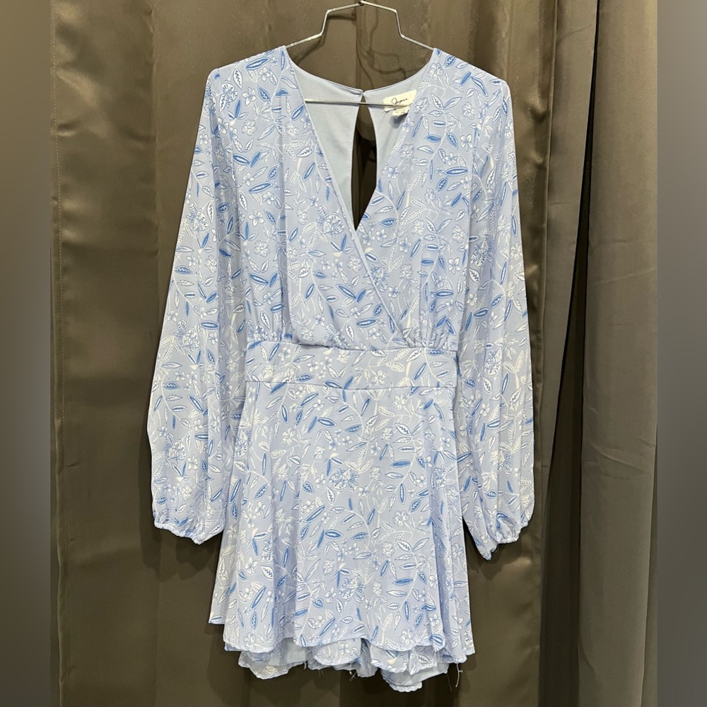Blue Floral Romper